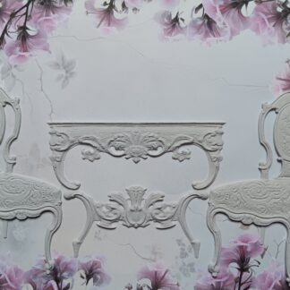 Tuotekuva pöytä ja kaksi tuolia